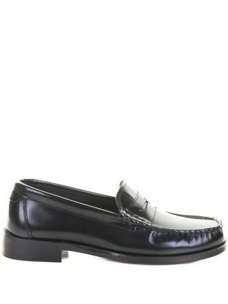 Furla leather penny-strap loafers - women - Calf Leather/Calf Leather/Calf Leather - 39.5 - Black