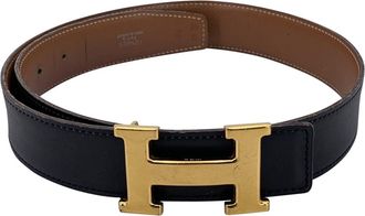 Herm&egrave;s Vintage leren riem van Hermes H