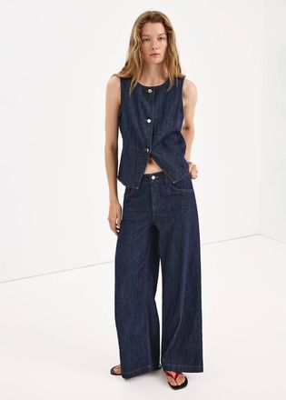 Mango Jeans wideleg rinse wash blu - Donna - 40 - MANGO