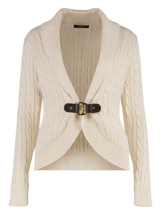 Lauren Ralph Lauren cable-knit shawl-lapel cardigan - Toni neutri