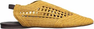 Antelope Womens Daisy Leather Slingback Flats In Mustard