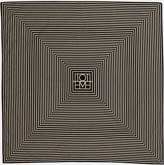 Toteme Centered Monogram Silk Square Scarf