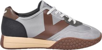 Keh-noo Kehnoo, Schoenen, Heren, Grijs, 40 EU, Leer, Sneaker Patchwork