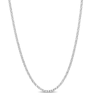 Amour Rolo Chain Necklace In Sterling Silver, 20 In