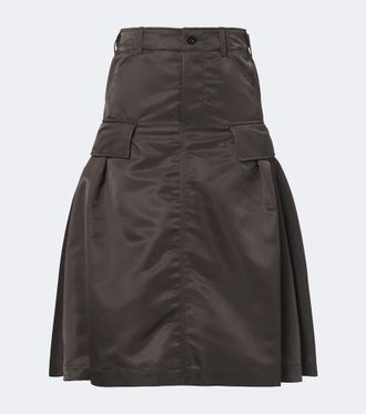 sacai Twill midi skirt