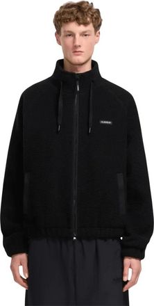 Flaneur Frosted Badge Fleece Jas - Heren - Fleece jassen - Zwart - L - Polyester - Fitness