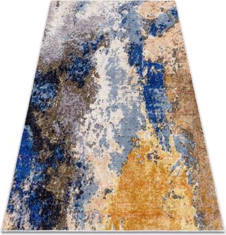 RugsX Rugsx - Tappeto Lavabile Miro 51774.802 Astrazione Antiscivolo - Blu / Beige Blue 140x190 Cm