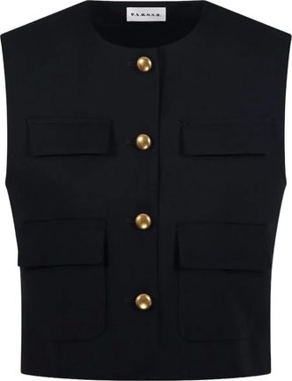 P.A.R.O.S.H. Gilet con tasche - Nero
