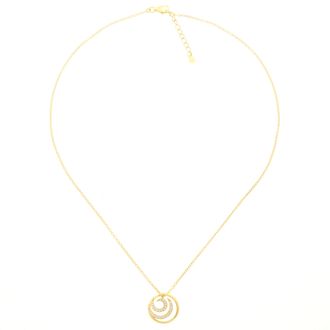 Orphelia Elaine WoMens 925 Sterling Silver Chain with Pendant - Gold ZH-7084/2 - One Size
