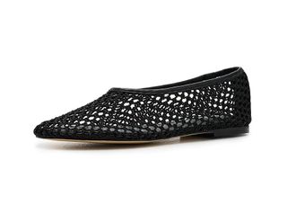 Marc Fisher Jazlyn Womens Flat Shoes Black Mesh/Leather : 8.5 M
