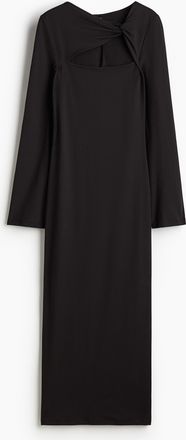 H&M Bodycon-Kleid mit Cut-out - Schwarz