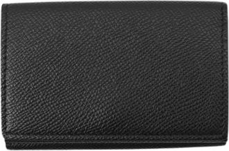 Burberry Vintage, unisex, Zwart, ONE Size, Leer, Pre-owned Tri-fold Portemonnee
