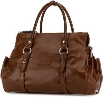 Miu Miu Womens Shoulder Bag Brown Calf