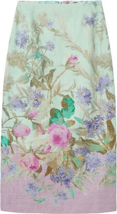 La DoubleJ Gonna a fiori - Verde