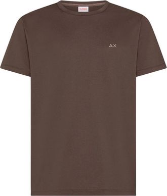 Sun 68 T-Shirt Jersey Mercerized S/S - Heren - T-shirts - Bruin - 2XL - Katoen - Tops