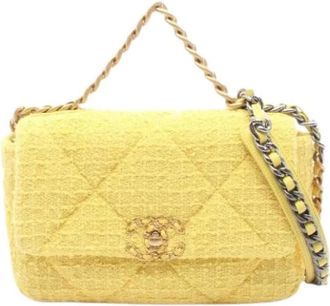 Chanel Pre-owned Vintage Schoudertas - Dames - Vintage Schoudertas - Geel - ONE Size - Vintage