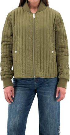 Orly Reversible Zip-Up Insulated Jacket In Olive