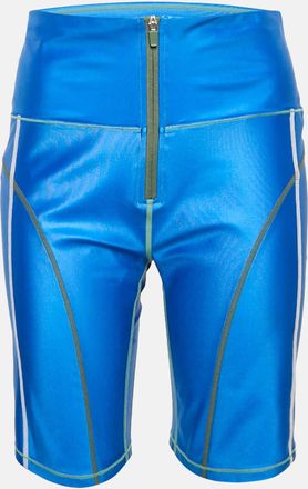 All Access Blue Seam Shine Jersey Ultra High Rise Biker Shorts