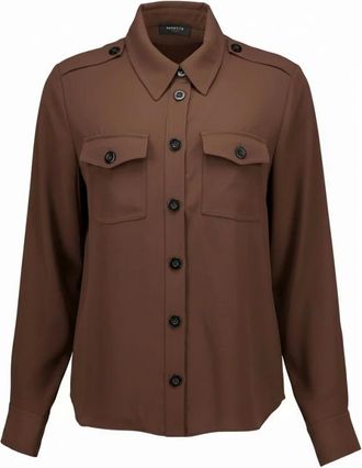 Nenette Top Fen Blouse - Dames - Blouses & Shirts - Bruin - Maat: S Poliester