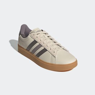 adidas Sneaker ADIDAS SPORTSWEAR GRAND COURT 2.0, Herren, Gr. 42, beige (aluminium, charcoal, taupe oxide), Leder, Synthetik, Schuhe Sneaker, Design auf den 