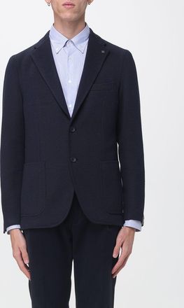 Tagliatore Blazer monopetto slim fit in cotone con tasche a toppa