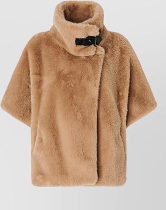 Pinko faux fur cape jacket