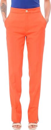 SETCHU Orange Slim Flat Front Pants