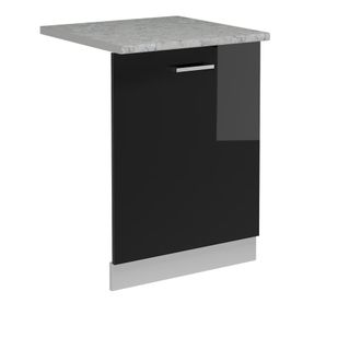 Vicco Panel Frontal Del Lavavajillas R-line, Negro Brillo Intenso, 60 Cm, Et M&aacute;rmol Vicco