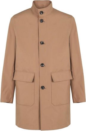 Herno Jas van technische stof - Heren - Mantel - Beige - M - Polyester - Jassen
