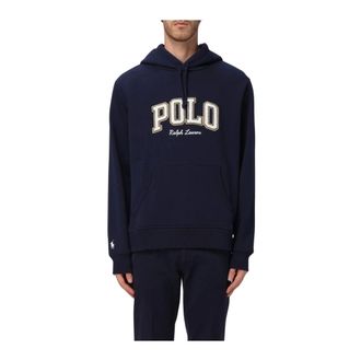 Polo Ralph Lauren Hoodies, male, Blue, Size: XL Graphic Hoodie