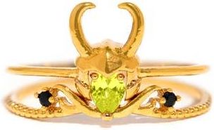 Girls Crew x Marvel Loki God of Stories Ring Set in Gold at Nordstrom, Size 8