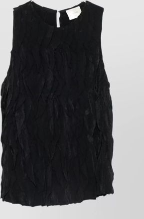 Alysi feather-effect sleeveless top