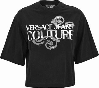 Versace Jeans Couture T-shirts en Polos - Dames - T-shirts - Zwart - 2XS - Tops