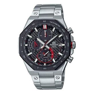 Casio Mens CASIO Outdoor Waterproof Shockproof Solor Wave Stainless Steel Strap Watch Solar Powered Mens Analog EQW-A2100DB-1A