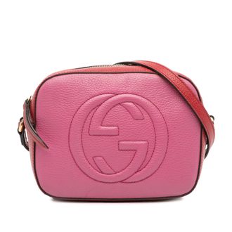 Gucci Tweedehands Kleine Bicolor Leren Soho Disco Crossbody