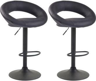 Clp Pack De 2 Taburetes De Barra Olinda En Polipiel Gris Negro