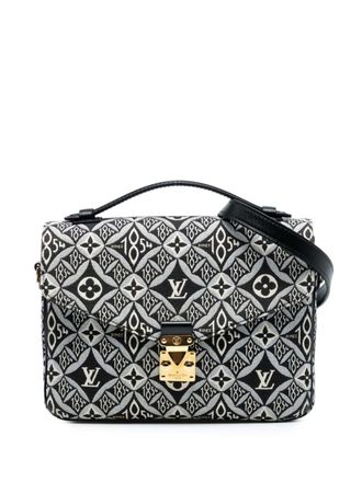 Louis Vuitton 2020 Monogram Jacquard Since 1854 Pochette Metis satchel - women - Calf Leather/Canvas/Leather - One Size - Black