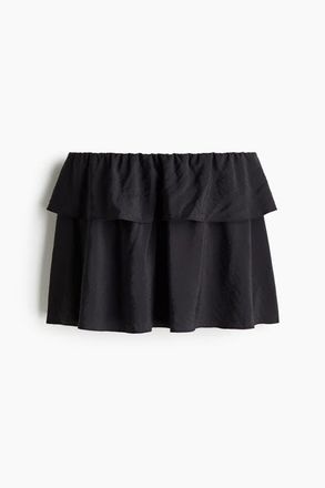 H&M Flared Mini Skirt in Black at Nordstrom, Size X-Small