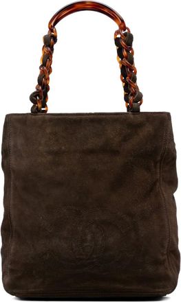 Chanel 1997-1999 CC Suede tote bag - Bruin