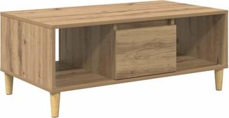 vidaXL Mesa De Caf&eacute; Con Caj&oacute;n Roble Artesanal 90 X 50 X 26.5 Cm Vidaxl