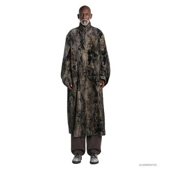 Ziggy Chen Velvet Stand Collar Coat