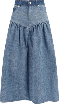 Ganni Patchwork Denim Skirt