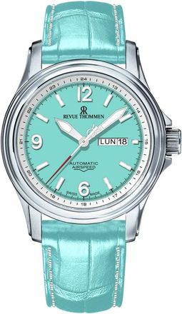 Revue Thommen Automatisch Horloge - unisex - Horloges - Blauw - ONE Size - Leer - Accessoires