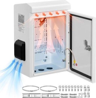 OEM Caja De Distribuci&oacute;n El&eacute;ctrica De Acero Laminado En Fr&iacute;o, Armario De Distribuci&oacute;n Impermeable Con Termostato Y Ventilador, Placa De Montaje, Carcasa A