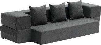 OEM 3 En 1 Sof&aacute; Cama Plegable 1030 X 1930 X 225 Mm Con 3 Almohadas Y Funda Lavable, Sof&aacute; Cama Convertible De Espuma Viscoel&aacute;stica De Alta Densidad 25d Par