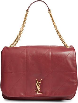 Saint Laurent Jamie 4.3 Patchwork Leather Tote in New Dark Bordeaux at Nordstrom