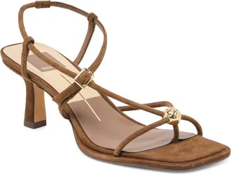 Dolce Vita Mylee Heels Sandal in Chestnut Suede at Nordstrom, Size 6.5
