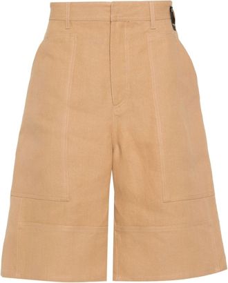 Fendi canvas bermuda shorts - men - Paper - 50 - Brown