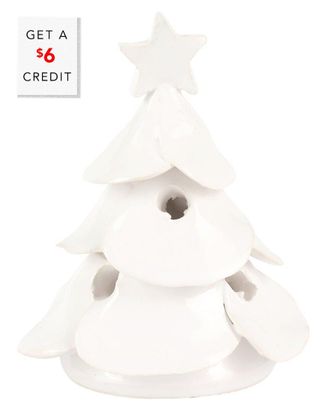 Vietri Vietri Foresta White Mini Scalloped Tree With $6 Credit