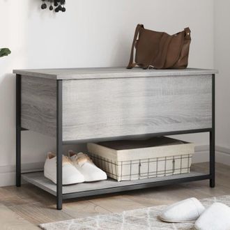 vidaXL Vidaxl - Storage Bench Grey Sonoma 70x42.5x47 cm Engineered Wood